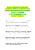 NAFA Certified Air Filter Specialist  &lpar;CAFS&rpar; EXAM STUDY GUIDE 2026&sol;2027  COMPLETE QUESTIONS WITH VERIFIED  CORRECT ANSWERS  &vert;&vert; 100&percnt; GUARANTEED PASS <NEWEST VERSION>