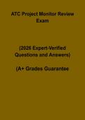 ATC Project Monitor Review Questions and Answers PDF &vert; Practice Test&comma; Study Guide & Certification Exam Prep