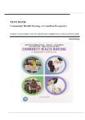 TEST BANK FOR Community Health Nursing&colon; A Canadian Perspective 5th Edition by Lynnette Leeseberg Stamler&comma; Lucia Yiu &comma; Aliyah Dosani ISBN&colon; 978-0134837888 COMPLETE GUIDE 100 &percnt; VERIFIED A&plus;GRADE ASSURED &excl;&excl;&excl;&excl; LATEST UPDATE&excl;&excl;&excl;&excl;&excl;