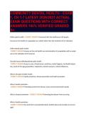 COMMUNITY DENTAL HEALTH - EXAM 1&comma; CH 1-7 LATEST 2026&sol;2027 ACTUAL EXAM QUESTIONS WITH CORRECT ANSWERS 100&percnt; VERIFIED GRADED A&plus;