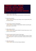 COMMUNITY ORAL HEALTH CHAPTER 1 ACTUAL EXAM QUESTIONS WITH CORRECT ANSWERS 100&percnt; VERIFIED GRADED A&plus;