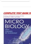 COMPLETE TEST BANK FOR&colon; Microbiology with Diseases by Taxonomy 6th Edition by Robert Bauman &lpar;Author&rpar; Latest Update&period;