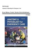 TEST BANK For Anatomy and Physiology for Emergency Care&comma; 3rd Edition By Bledsoe&vert; All Chapter's 1 - 20 &vert; Complete test guide&comma; exam questions and verified answers&period;