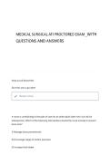 Medical surgical ATI proctored exam 2026 with questions and answers