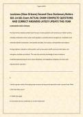 Louisiana &lpar;New Orleans&rpar; Second Class Stationary Boilers 661-LA 661 Exam ACTUAL EXAM COMPLETE QUESTIONS AND CORRECT ANSWERS LATEST UPDATE THIS YEAR&period;pdf