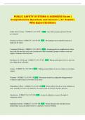 Public Safety  Exam &vert; Comprehensive Questions and Answers &vert; A&plus; Graded &vert; With Expert Solutions