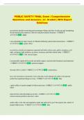 Public Safety  Exam &vert; Comprehensive Questions and Answers &vert; A&plus; Graded &vert; With Expert Solutions