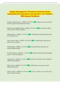 Quality Management   Exam &vert; Comprehensive Questions and Answers &vert; A&plus; Graded &vert; With Expert Solutions