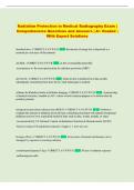 Radiation Protection Exam &vert; Comprehensive Questions and Answers &vert; A&plus; Graded &vert; With Expert Solutions