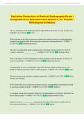 Radiation Protection Exam &vert; Comprehensive Questions and Answers &vert; A&plus; Graded &vert; With Expert Solutions