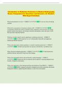 Radiation Protection Exam &vert; Comprehensive Questions and Answers &vert; A&plus; Graded &vert; With Expert Solutions