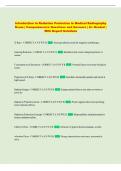 Radiation Protection Exam &vert; Comprehensive Questions and Answers &vert; A&plus; Graded &vert; With Expert Solutions