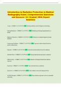 Radiation Protection Exam &vert; Comprehensive Questions and Answers &vert; A&plus; Graded &vert; With Expert Solutions