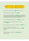 Radiation Protection Exam &vert; Comprehensive Questions and Answers &vert; A&plus; Graded &vert; With Expert Solutions