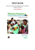 Effective Practices in Early Childhood Education&colon; Building a Foundation 5th Edition &mdash; Sue Bredekamp &mdash; Complete Test Bank &lpar;Chapter 1-16&rpar;