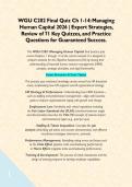 WGU C202 Final Quiz Ch 1-14&colon; Managing Human Capital 2026 &vert; Expert Strategies&comma; Review of 71 Key Quizzes&comma; and Practice Questions for Guaranteed Success&period; 