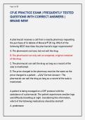 CPJE PRACTICE EXAM &vert; FREQUENTLY TESTED  QUESTIONS WITH CORRECT ANSWERS &vert;  BRAND NEW&excl;