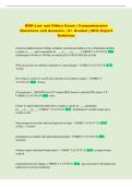RDH Law and Ethics Exam &vert; Comprehensive Questions and Answers &vert; A&plus; Graded With Expert Solutions