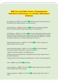 RDH Law and Ethics Exam &vert; Comprehensive Questions and Answers &vert; A&plus; Graded With Expert Solutions