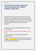 HESI PN PRACTICE EXAM &vert; FREQUENTLY  TESTED QUESTIONS WITH CORRECT  ANSWERS &vert; BRAND NEW&excl;