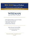 WGU D335 Intro to Python Objective Assessment &lpar;NKO2&rpar; Study Guide &vert; OA Questions and Answers &vert; 2026 Updated &vert; 100&percnt; Correct&period;