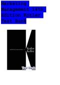 Test Bank&colon; Marketing Management &lpar;14th Edition&rpar; &ndash; Philip Kotler & Kevin Lane Keller