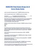 NUR3196 Final Exam Drugs &lpar;in Q form&rpar; Study Guide