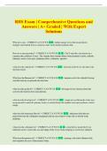 RHS  Exam &vert; Comprehensive Questions and Answers &vert; A&plus; Graded &vert; With Expert Solutions
