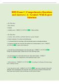 RHS  Exam &vert; Comprehensive Questions and Answers &vert; A&plus; Graded &vert; With Expert Solutions
