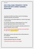 DOS II FINAL EXAM &vert; FREQUENTLY TESTED  QUESTIONS WITH CORRECT ANSWERS &vert;  BRAND NEW&excl;