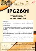 IPC2601 Assignment 2 &lpar;COMPLETE ANSWERS&rpar; Semester 1 2026 - DUE 20 April 2026