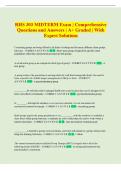 RHS  Exam &vert; Comprehensive Questions and Answers &vert; A&plus; Graded &vert; With Expert Solutions