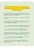 RHS  Exam &vert; Comprehensive Questions and Answers &vert; A&plus; Graded &vert; With Expert Solutions