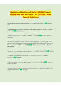 RHS  Exam &vert; Comprehensive Questions and Answers &vert; A&plus; Graded &vert; With Expert Solutions