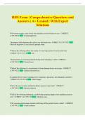 RHS  Exam &vert; Comprehensive Questions and Answers &vert; A&plus; Graded &vert; With Expert Solutions
