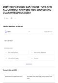 SOD Theory 2 &lpar;2026&rpar; EXAM QUESTIONS AND ALL CORRECT ANSWERS 100&percnt; SOLVED AND GUARANTEED SUCCESS&excl;&excl;