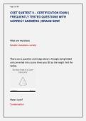CSET SUBTEST II &ndash; CERTIFICATION EXAM &vert;  FREQUENTLY TESTED QUESTIONS WITH  CORRECT ANSWERS &vert; BRAND NEW&excl; 