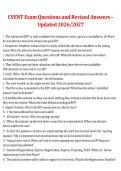 Cvent Exam Questions and Revised Answers &ndash; Updated 2026&sol;2027 Complete Study Guide