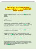 S&period;T&period;A&period;B&period;L&period;E Exam and Answers Comprehensive Questions &vert;A&plus; Graded &vert; With Expert Solutions