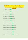 SABSA  Exam and Answers Comprehensive Questions &vert;A&plus; Graded &vert; With Expert Solutions