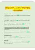 SABSA  Exam and Answers Comprehensive Questions &vert;A&plus; Graded &vert; With Expert Solutions