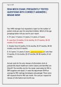 RHIA MOCK EXAM &vert; FREQUENTLY TESTED  QUESTIONS WITH CORRECT ANSWERS &vert;  BRAND NEW&excl; 