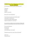 CPHON Chemo Exam Questions and Correct Answers 2026&sol;2027