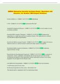 SABSA  Exam and Answers Comprehensive Questions &vert;A&plus; Graded &vert; With Expert Solutions