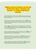 SABSA  Exam and Answers Comprehensive Questions &vert;A&plus; Graded &vert; With Expert Solutions