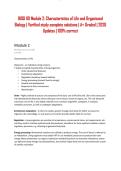 BIOD 101 Module 2&colon; Characteristics of Life and Organismal Biology &vert; Verified study complete solutions &vert; A&plus; Graded &vert; 2026 Updates &vert; 100&percnt; correct