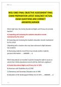 WGU D003 FINAL OBJECTIVE ASSESSMENT FINAL  EXAM PREPARATION LATEST 2026&sol;2027 ACTUAL  EXAM QUESTIONS AND CORRECT  ANSWERS&vert;AGRADE 