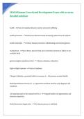 HOSA Human Growth and Development Exam with accurate detailed solutions