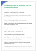 HOSA-Human Growth and Development Exam with accurate detailed solutions