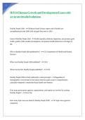 HOSA Human Growth and Development Newest Exam 2026 with accurate detailed solutions